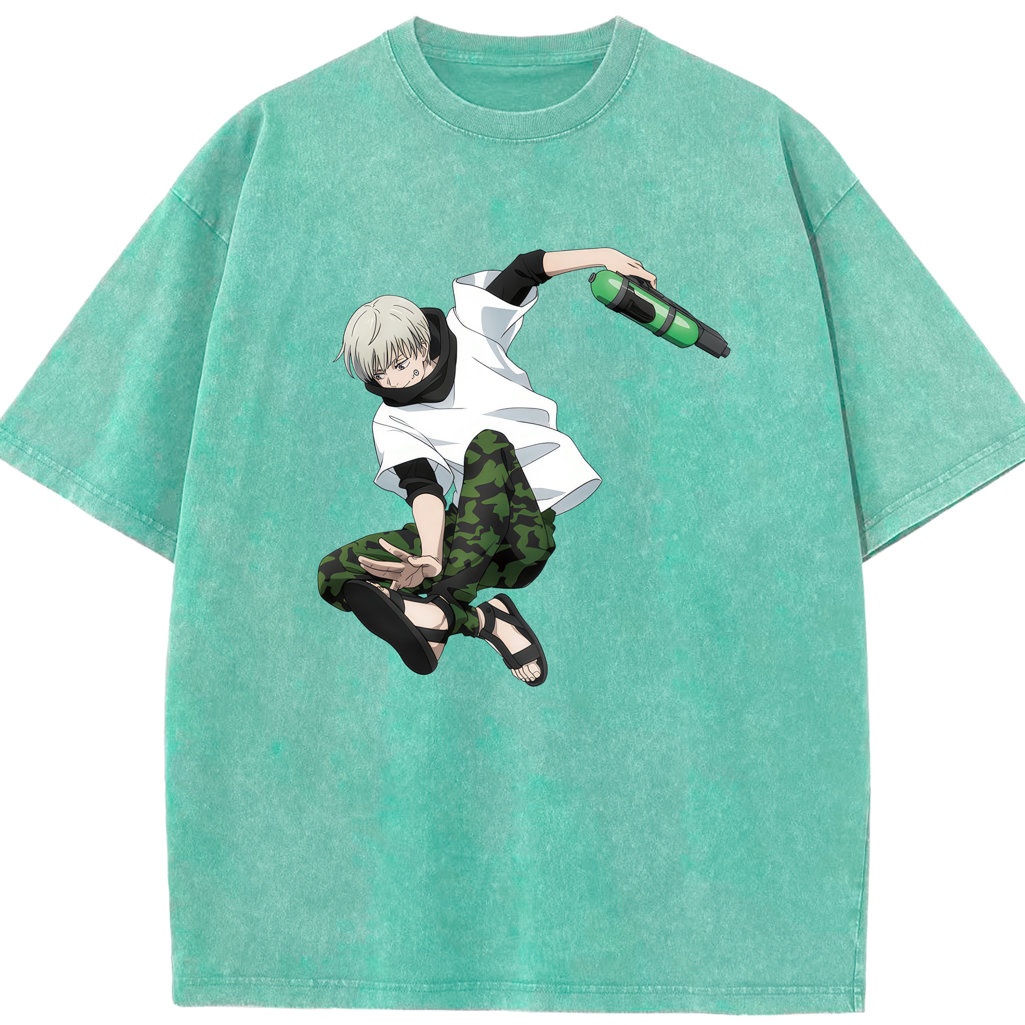 （画像用） 呪術廻戦 Jujutsu Kaisen 綿100% ヴィンテージ風 半袖Tシャツ（フロントプリント）